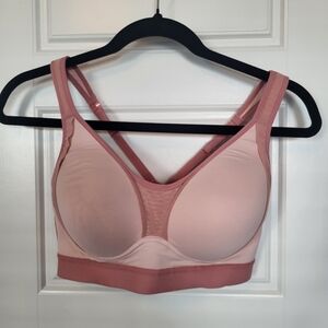 Jockey Forever Fit Molded Cup Wirefree Sports Bra Size M Blush Pink